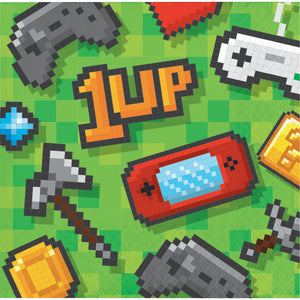 Gaming Party Beverage Napkins 16ct | Kid's Birthday