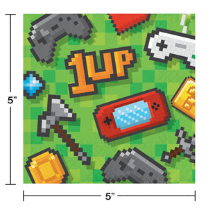 Gaming Party Beverage Napkins 16ct | Kid's Birthday