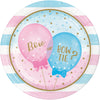 Gender Reveal Balloons 9in Salad Plates 8ct | Baby Shower