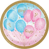 Gender Reveal Balloons 7in Cake Plates 8ct | Baby Shower