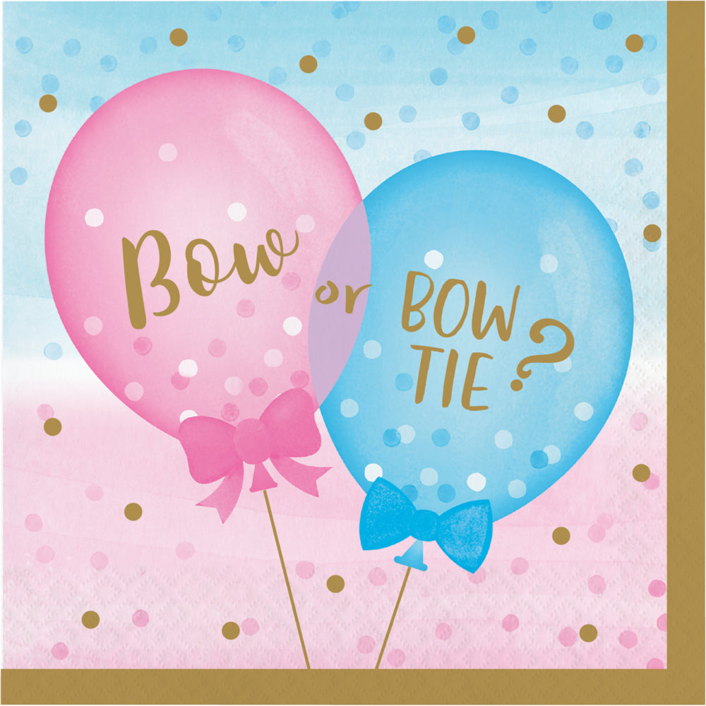 Gender Reveal Balloons Luncheon Napkins 16ct | Baby Shower