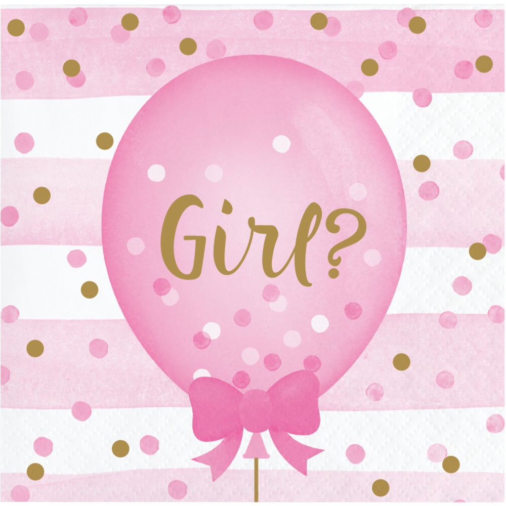 Gender Reveal Balloons Beverage Napkins 16ct | Baby Shower
