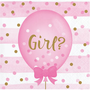 Gender Reveal Balloons Beverage Napkins 16ct | Baby Shower