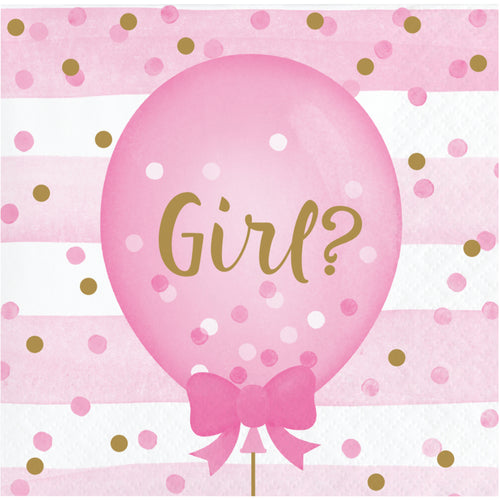 Gender Reveal Balloons Beverage Napkins 16ct | Baby Shower