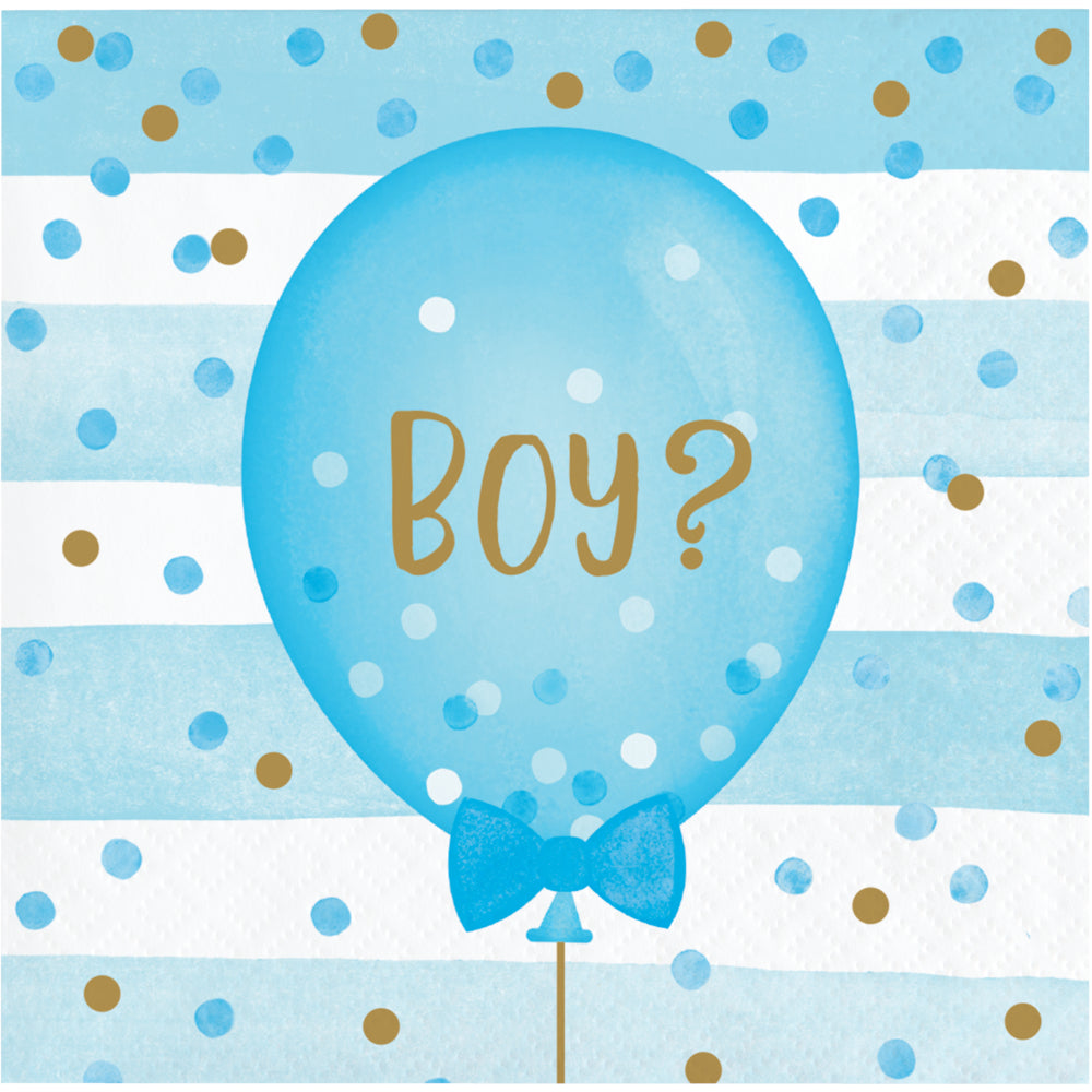 Gender Reveal Balloons Beverage Napkins 16ct | Baby Shower