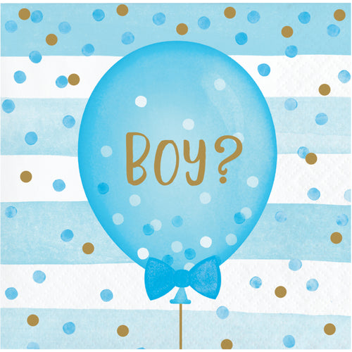 Gender Reveal Balloons Beverage Napkins 16ct | Baby Shower