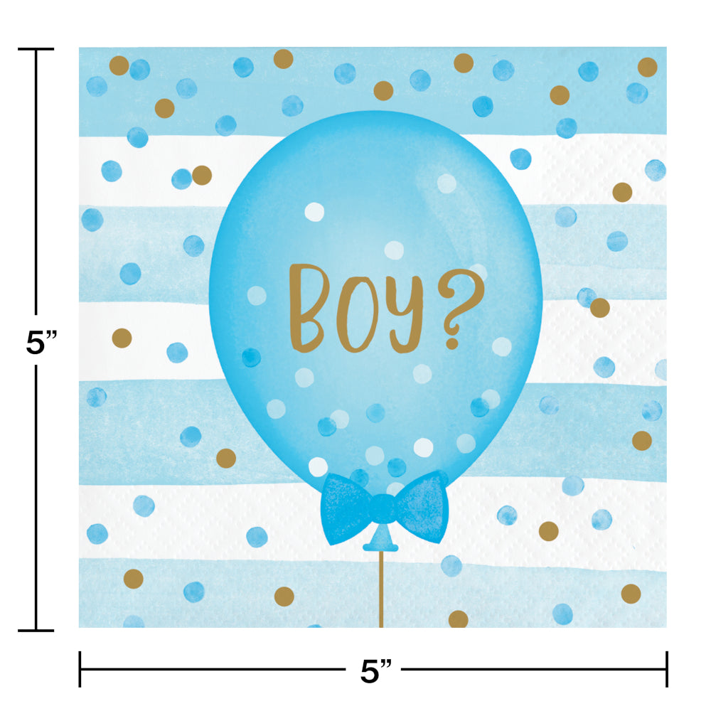 Gender Reveal Balloons Beverage Napkins 16ct | Baby Shower
