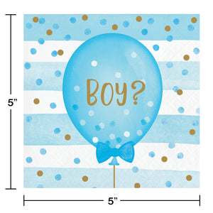 Gender Reveal Balloons Beverage Napkins 16ct | Baby Shower