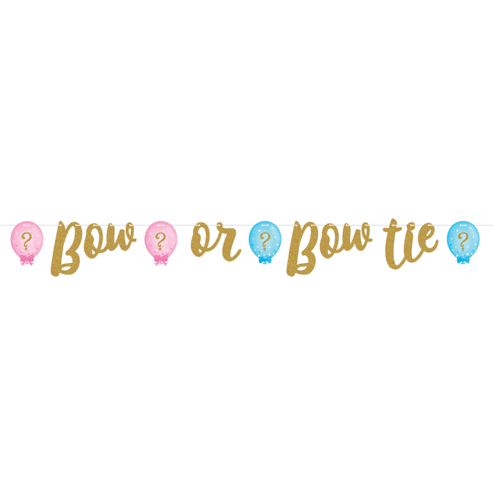 Gender Reveal Balloons Ribbon Banner | Baby Shower