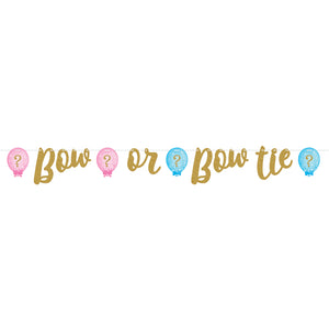 Gender Reveal Balloons Ribbon Banner | Baby Shower