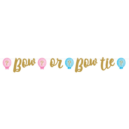 Gender Reveal Balloons Ribbon Banner | Baby Shower
