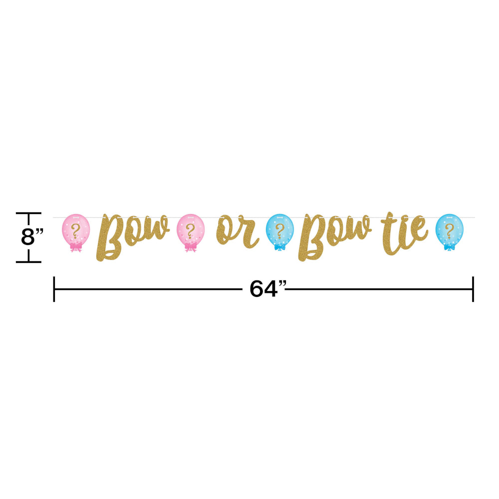 Gender Reveal Balloons Ribbon Banner | Baby Shower