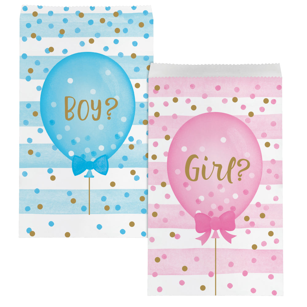Gender Reveal Balloons Treat Bags | Baby Shower