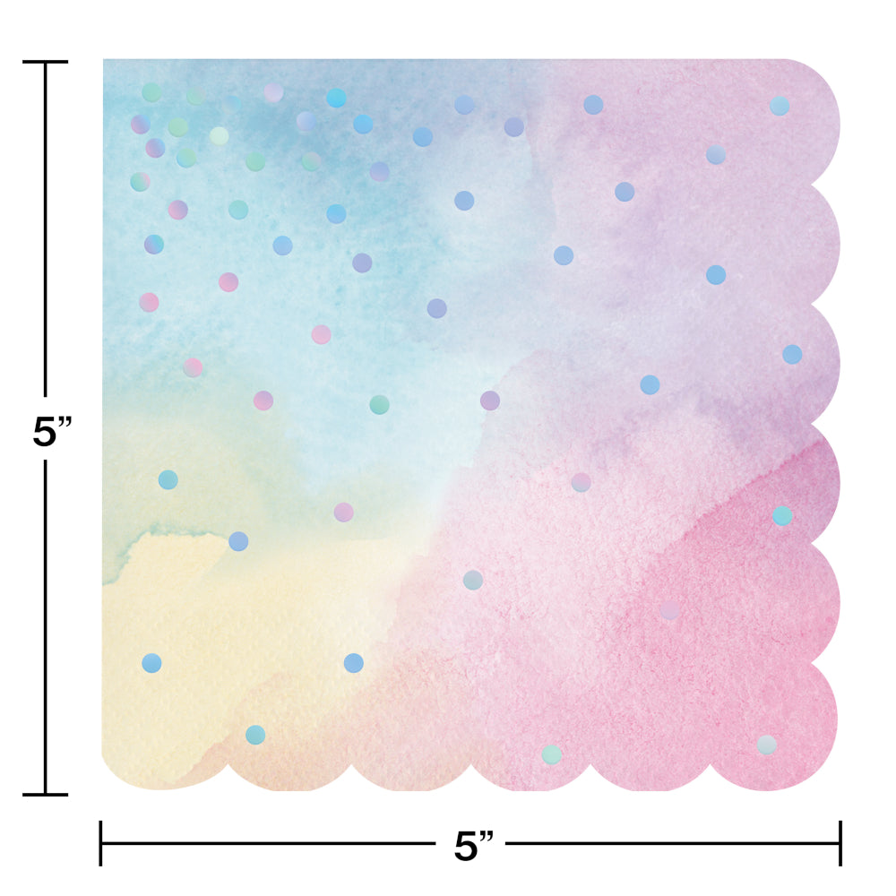 Iridescent Shaped Beverage Napkin 16ct | General Entertaining
