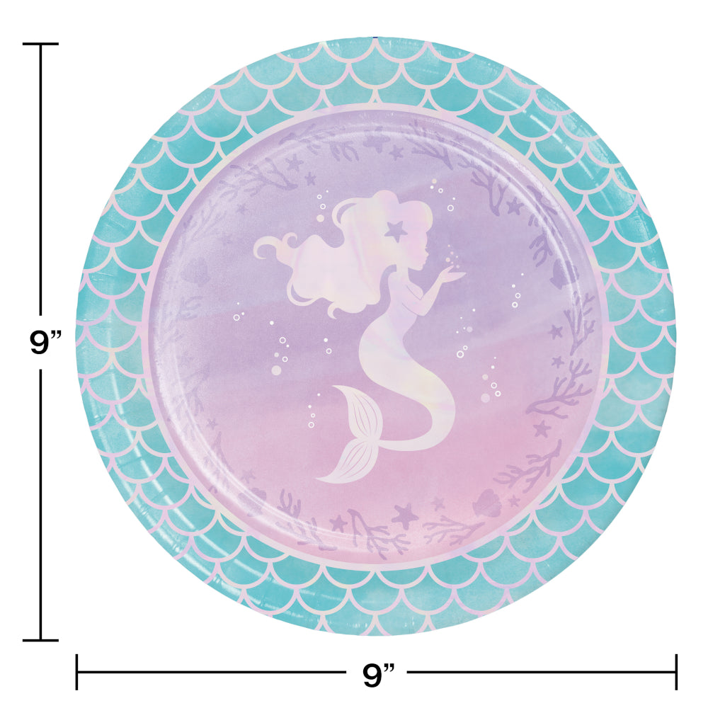 Mermaid Shine 9in Paper Plates 8ct | Kid's Birthday