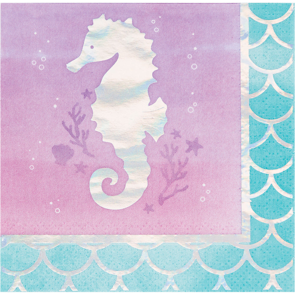 Mermaid Shine Beverage Napkins 16ct  | Kid's Birthday