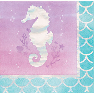 Mermaid Shine Beverage Napkins 16ct  | Kid's Birthday