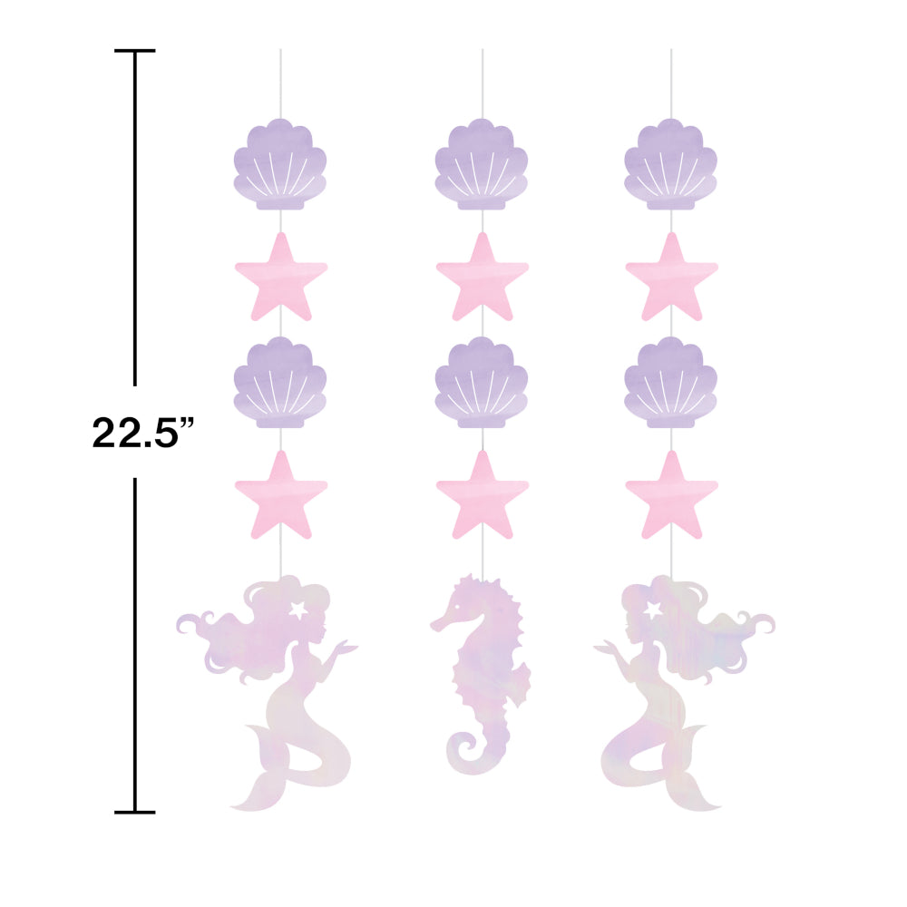 Mermaids Shine Hanging Cutout Decorations | Kid's Birthday