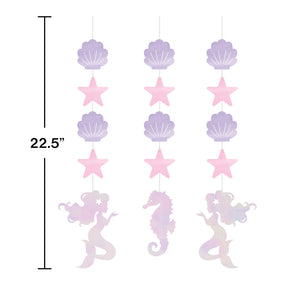 Mermaids Shine Hanging Cutout Decorations | Kid's Birthday