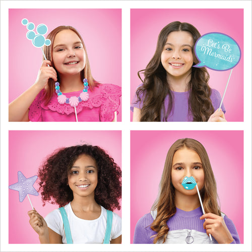 Mermaid Shine Photo Booth Props | Kid's Birthday
