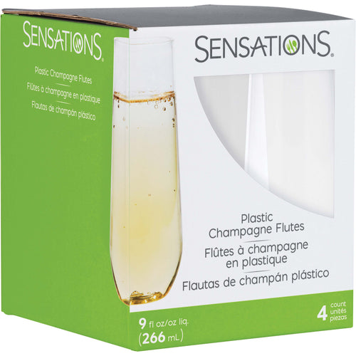 Plastic Champagne Flutes 4ct | Catering