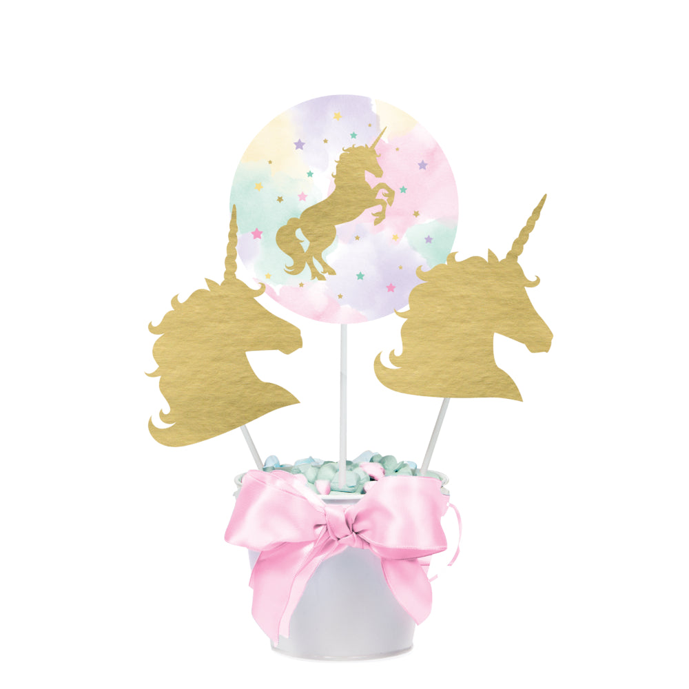 Unicorn Sparkle Birthday Centerpiece Sticks | Kid's Birthday