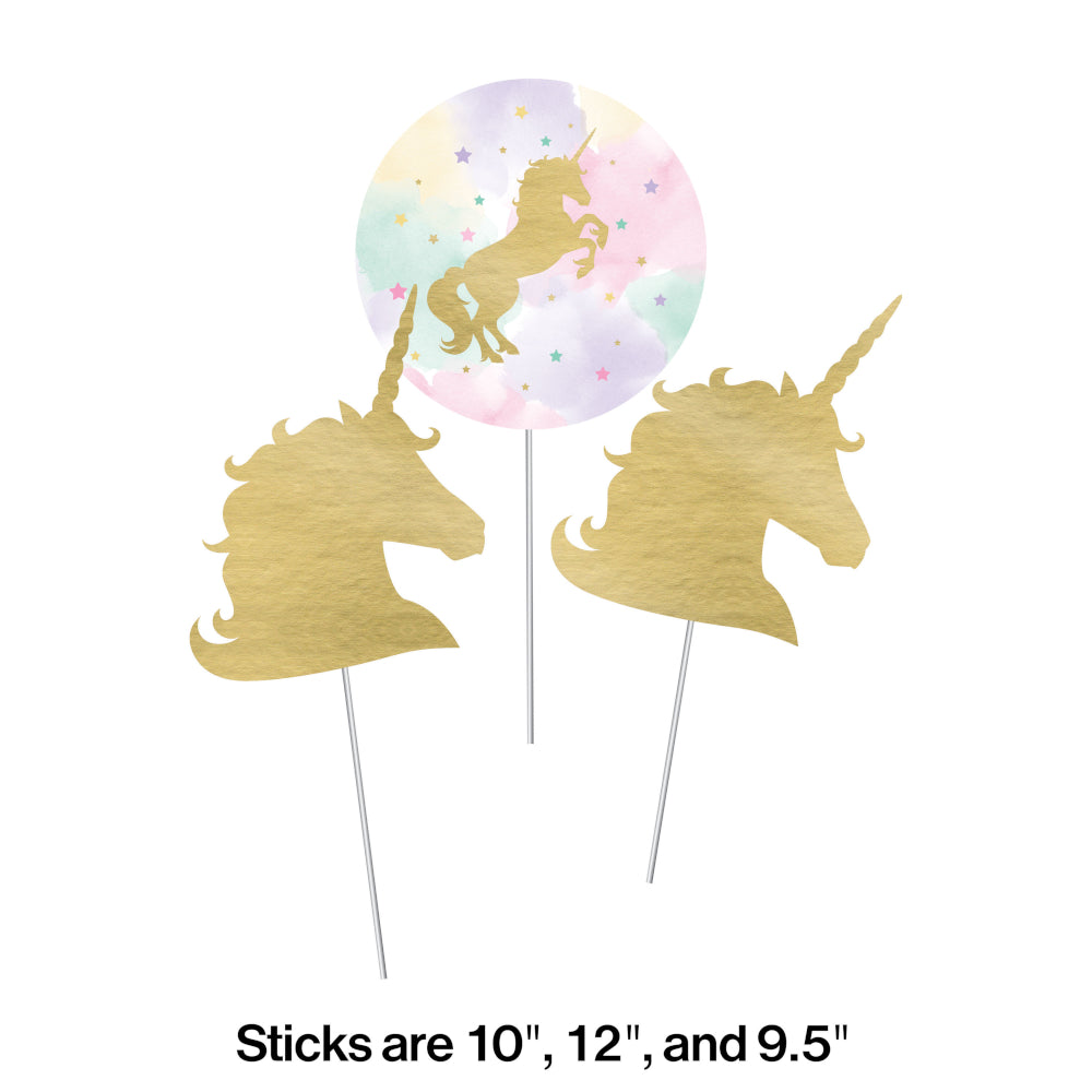 Unicorn Sparkle Birthday Centerpiece Sticks | Kid's Birthday