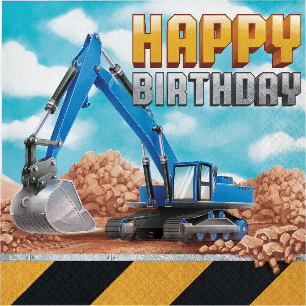 Construction Lunch Napkin 16ct | Kid's Birthday