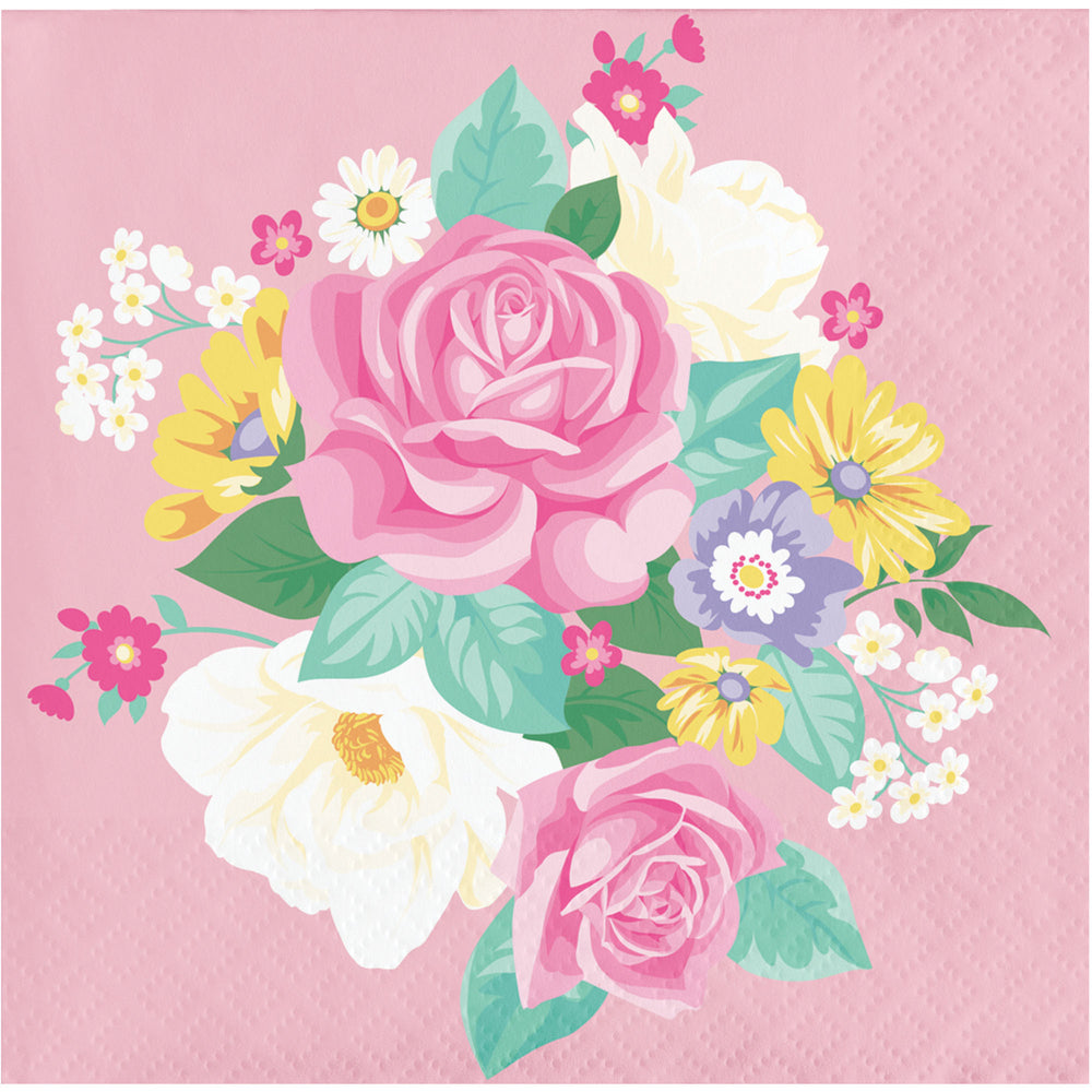 Floral Tea Party Beverage Napkins | General Entertaining