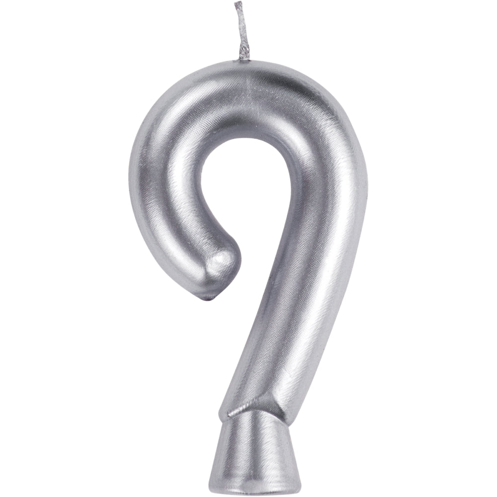 Silver Numeral 9 Birthday Candles  | Candles