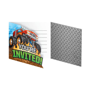 Monster Truck Rally Invitations 8ct | Kid's Birthday