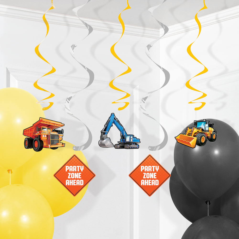 Construction Swirl Decorations | Kid's Birthday