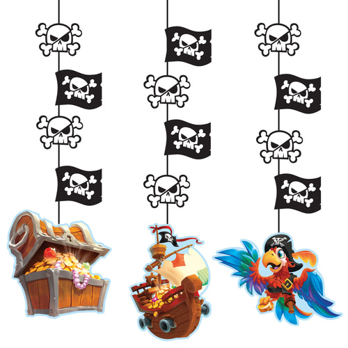Pirate Hanging Cutout Decorations | Kid's Birthday