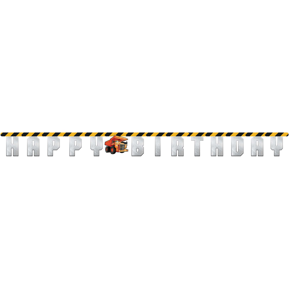 Construction Jumbo Jointed Banner Streamer | Kid's Birthday