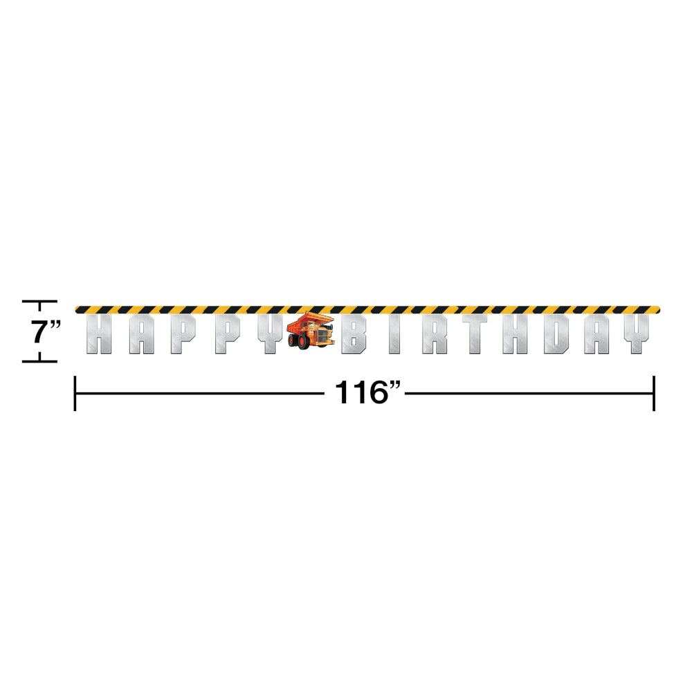 Construction Jumbo Jointed Banner Streamer | Kid's Birthday
