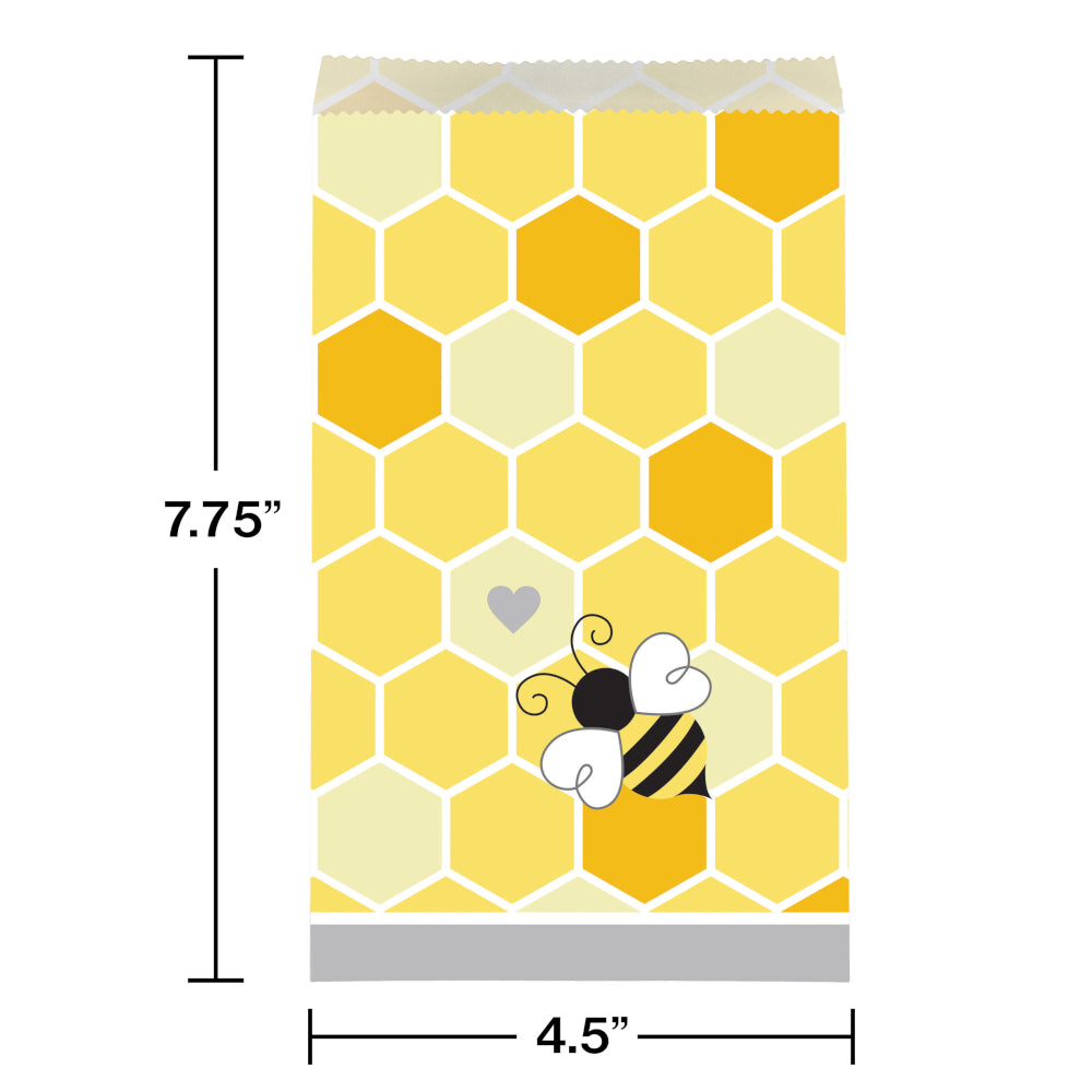 Bumblebee Paper Treat Bags 8ct  | Baby Shower
