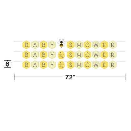 Bumblebee Shaped Baby Shower Ribbon Banner Streamer | Baby Shower