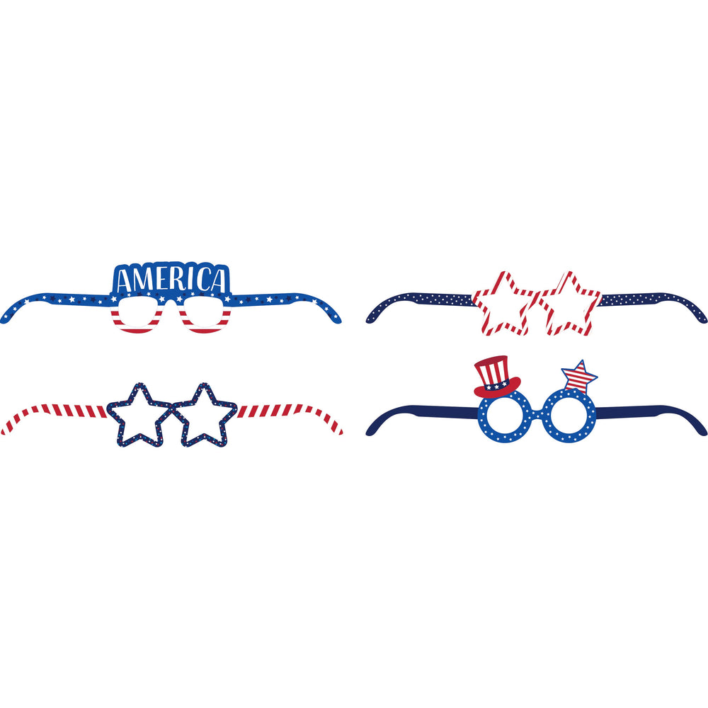 Patriotic Printed Paper Glasses | Patriotic