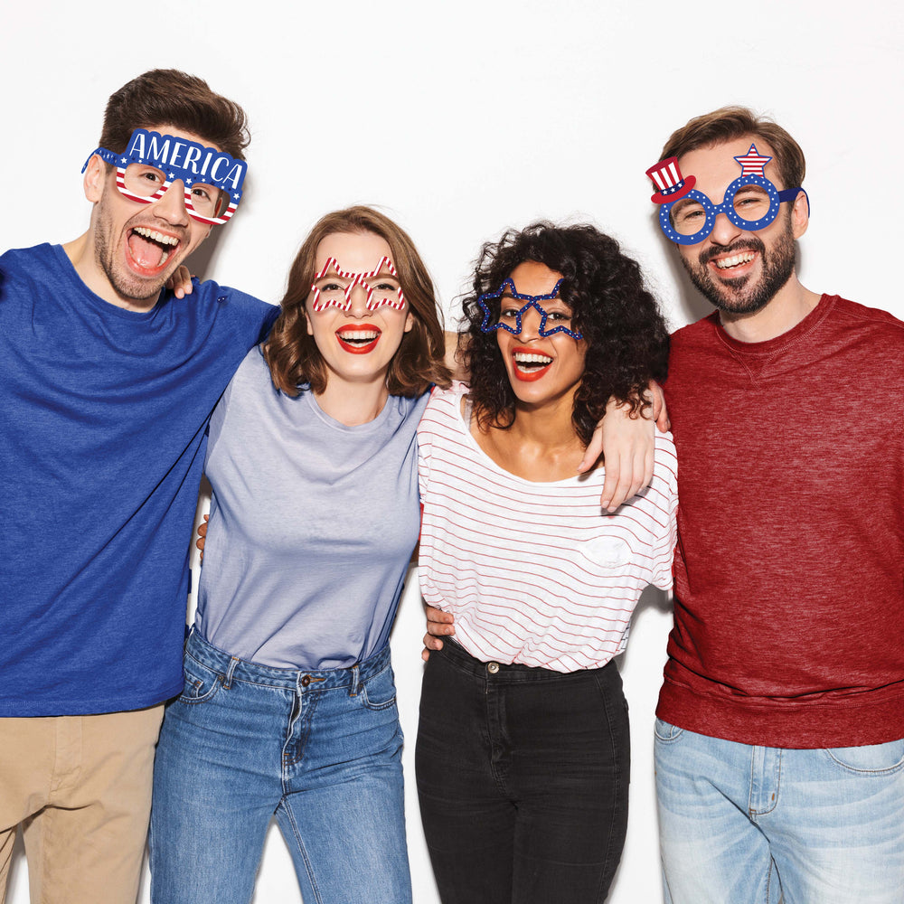 Patriotic Printed Paper Glasses | Patriotic