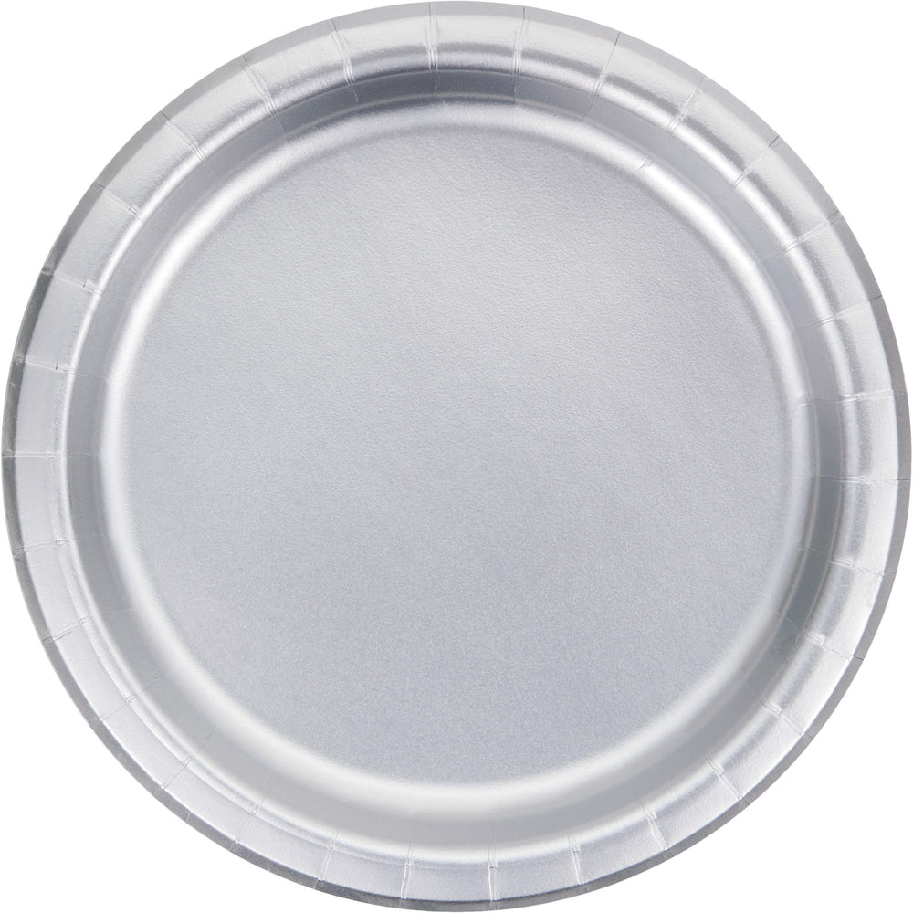 Metallic Silver Cake Plates 8ct | General Entertaining