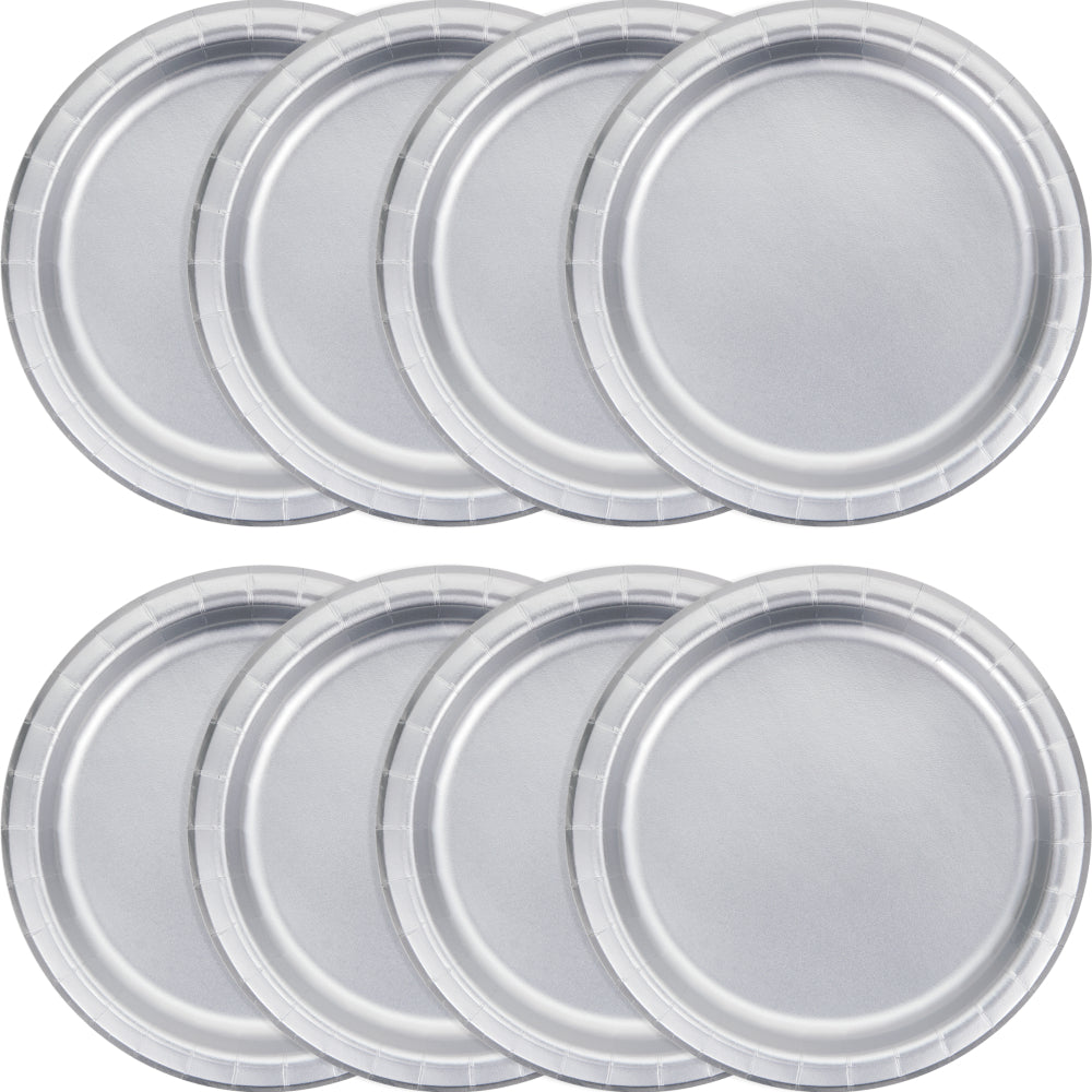 Metallic Silver Cake Plates 8ct | General Entertaining