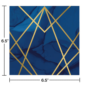 Navy & Gold Luncheon Napkins 16 | General Entertaining