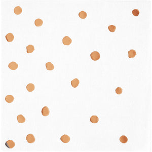 Rose Gold Foil Dot Beverage Napkins 16ct | General Entertaining