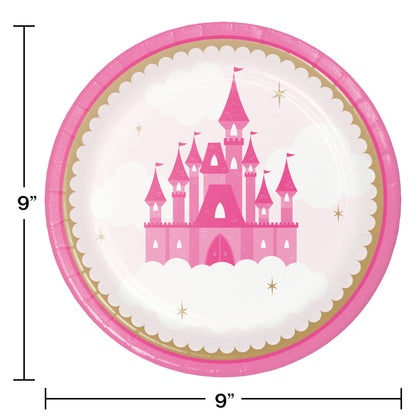 Princess Party 9in Paper Plates 8ct | Kid's Birthday