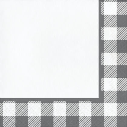 Gray & White Lunch Napkins 16ct | General Entertaining