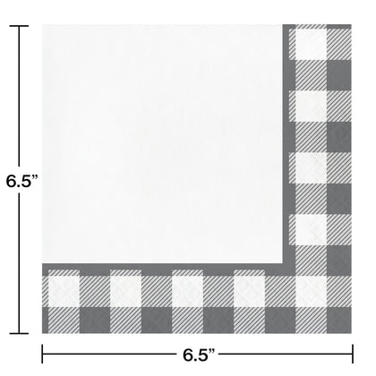 Gray & White Lunch Napkins 16ct | General Entertaining
