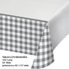 Gray & White Plaid Table Cover | General Entertaining