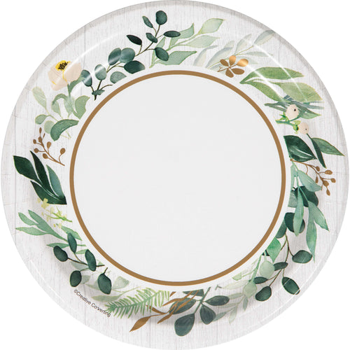 Eucalyptus Greens 7in Plate 8ct | General Entertaining