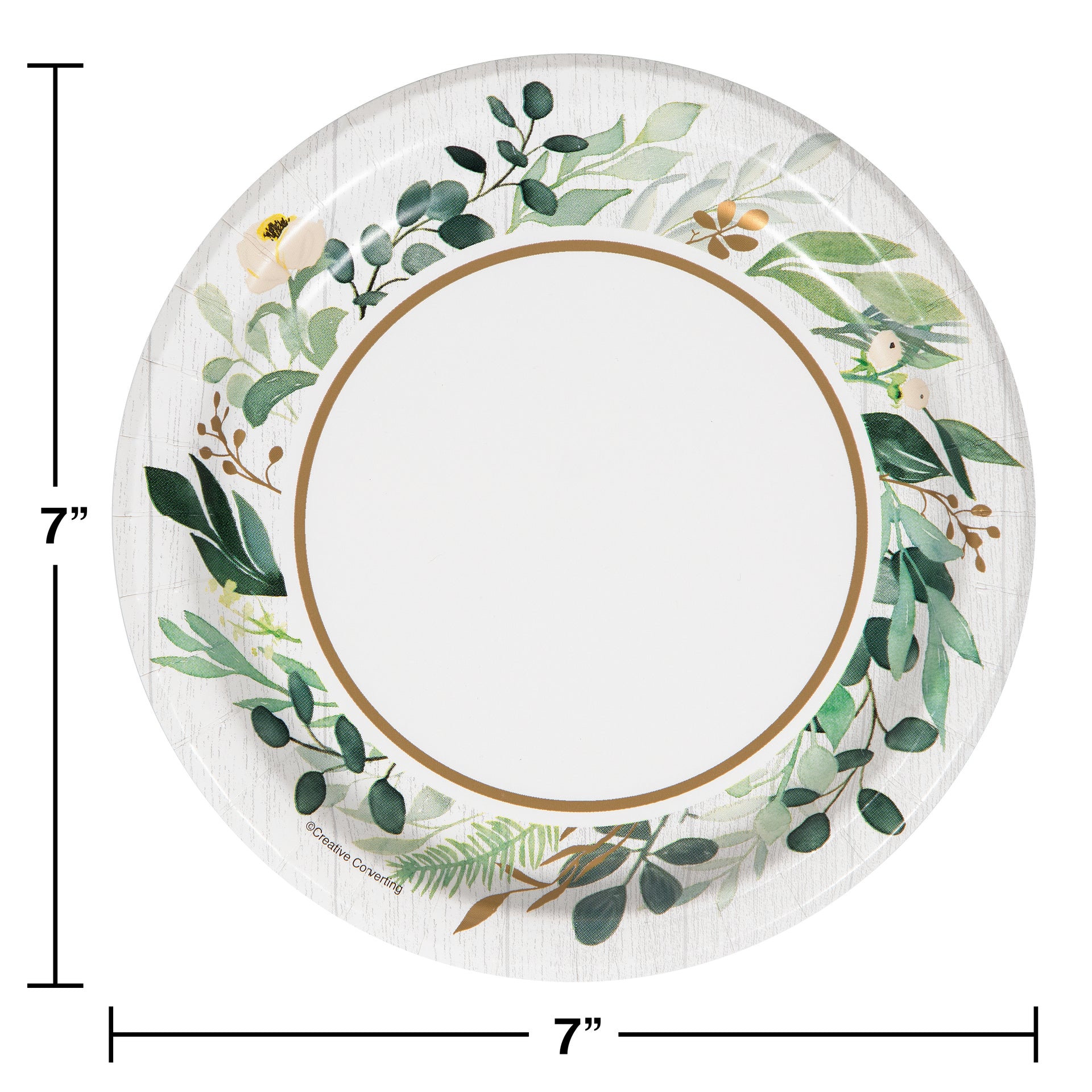 Eucalyptus Greens 7in Plate 8ct | General Entertaining