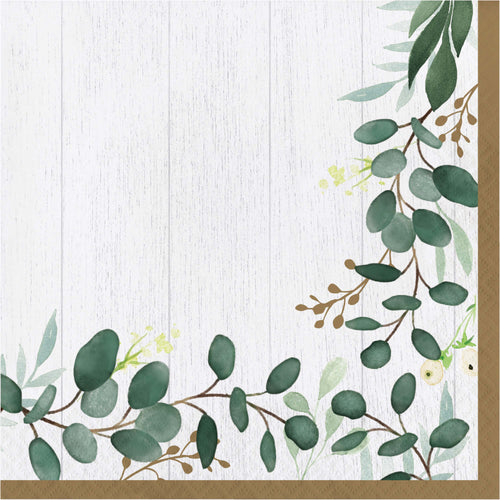 Eucalyptus Greens Lunch Napkins 16ct | General Entertaining